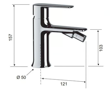 VANITY - Single handle bidet mixer without waste by Remer Rubinetterie - view 3